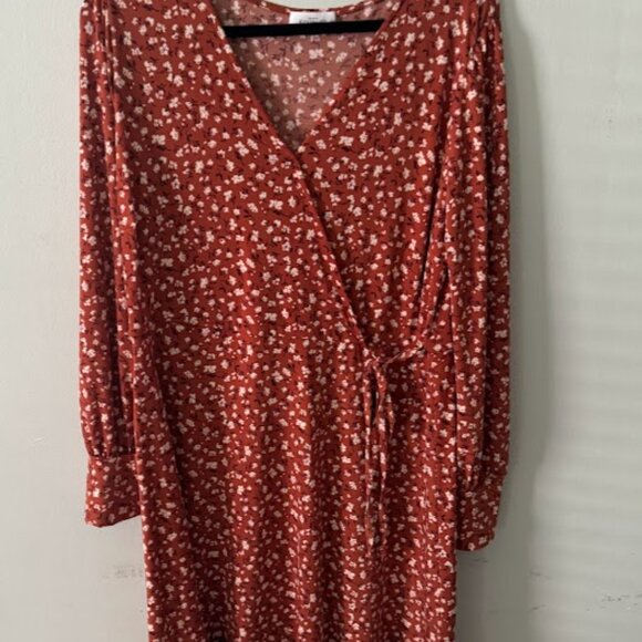Kaileigh Dresses & Skirts - Faux Wrap Dress w/ long sleeves